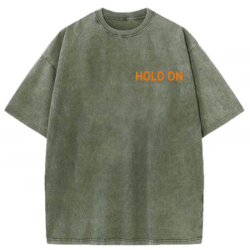 Hold On Stop And Pet The Dog Washed Unisex Tee