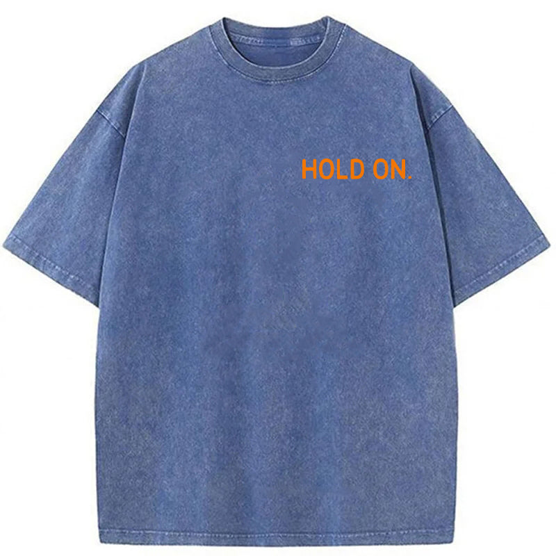 Hold On Stop And Pet The Dog Washed Unisex Tee