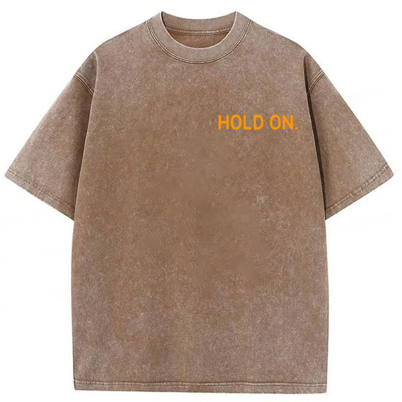 Hold On Stop And Pet The Dog Washed Unisex Tee