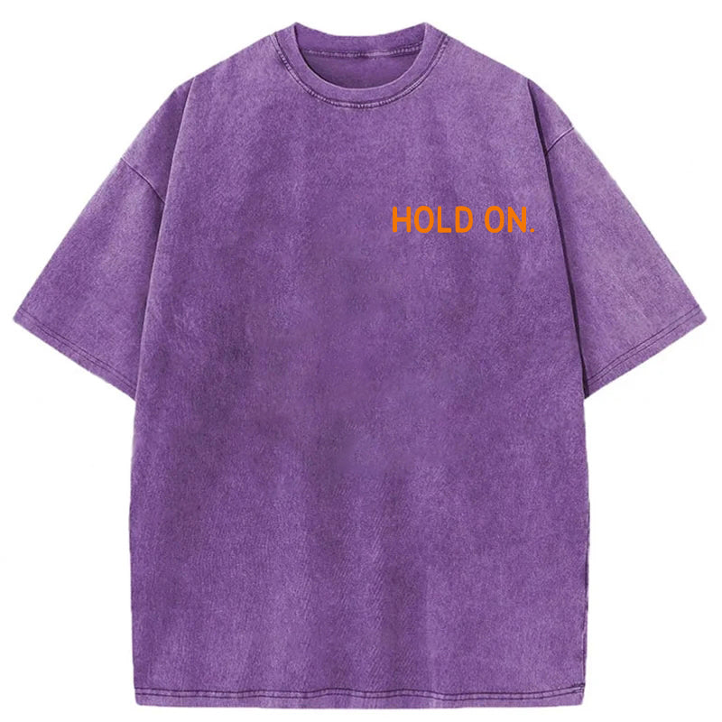 Hold On Stop And Pet The Dog Washed Unisex Tee