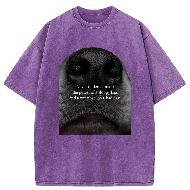 The Power Of A Sloppy Kiss Washed Unisex Tee
