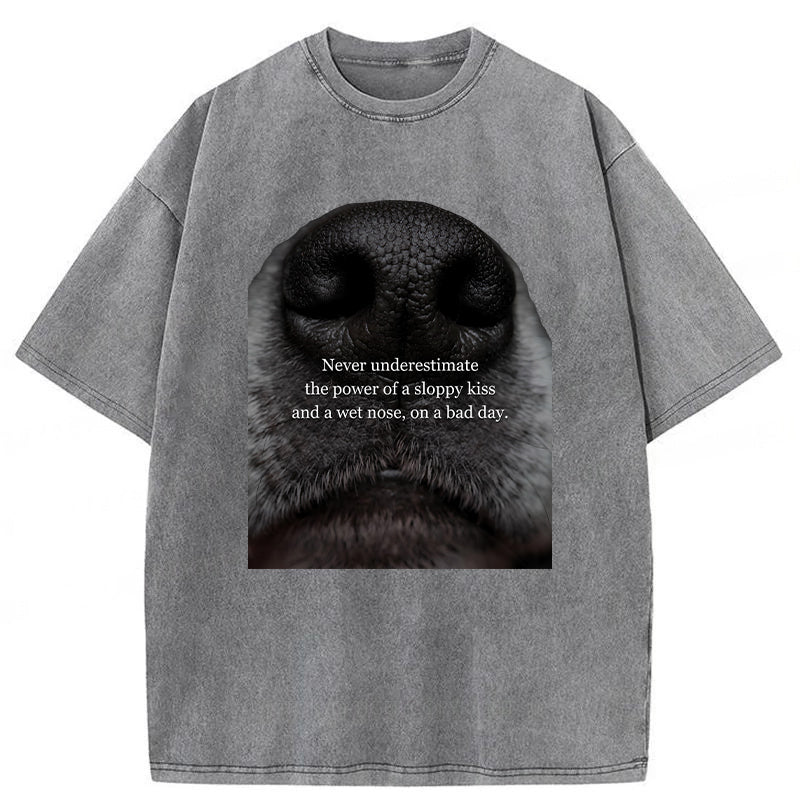The Power Of A Sloppy Kiss Washed Unisex Tee