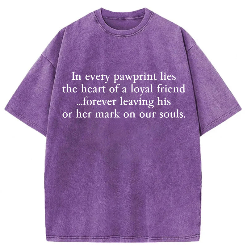 In Every Pawprint Washed Unisex Tee