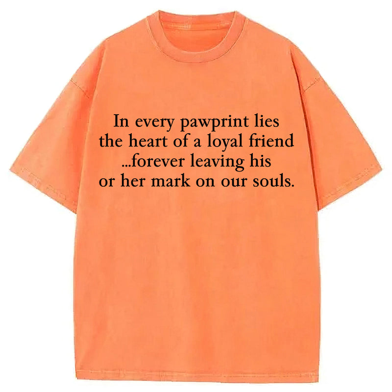 In Every Pawprint Washed Unisex Tee