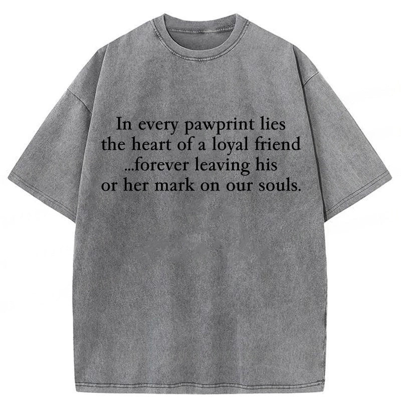 In Every Pawprint Washed Unisex Tee