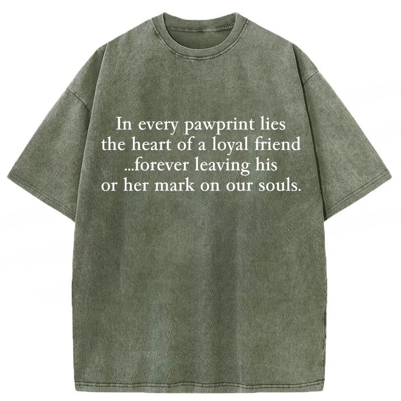 In Every Pawprint Washed Unisex Tee
