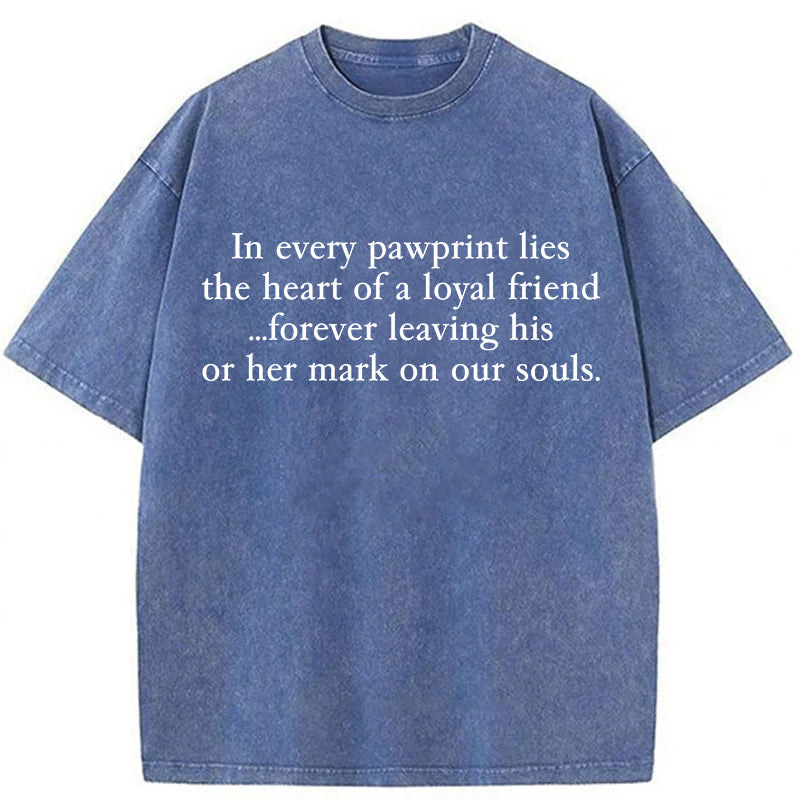 In Every Pawprint Washed Unisex Tee