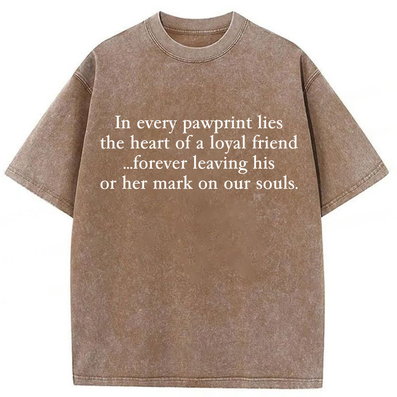 In Every Pawprint Washed Unisex Tee