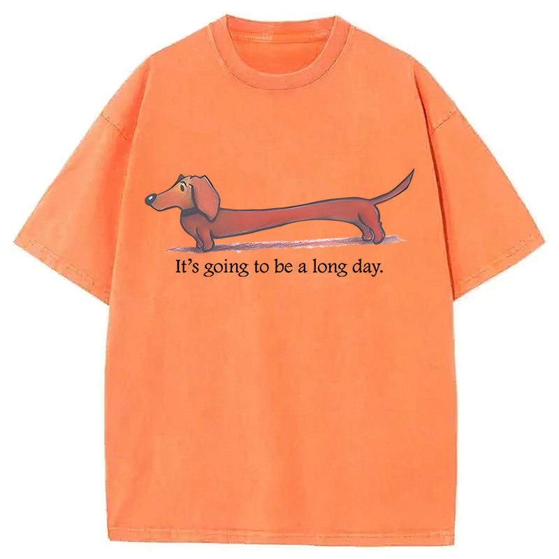 It's Going To Be A Long Day Washed Unisex Tee
