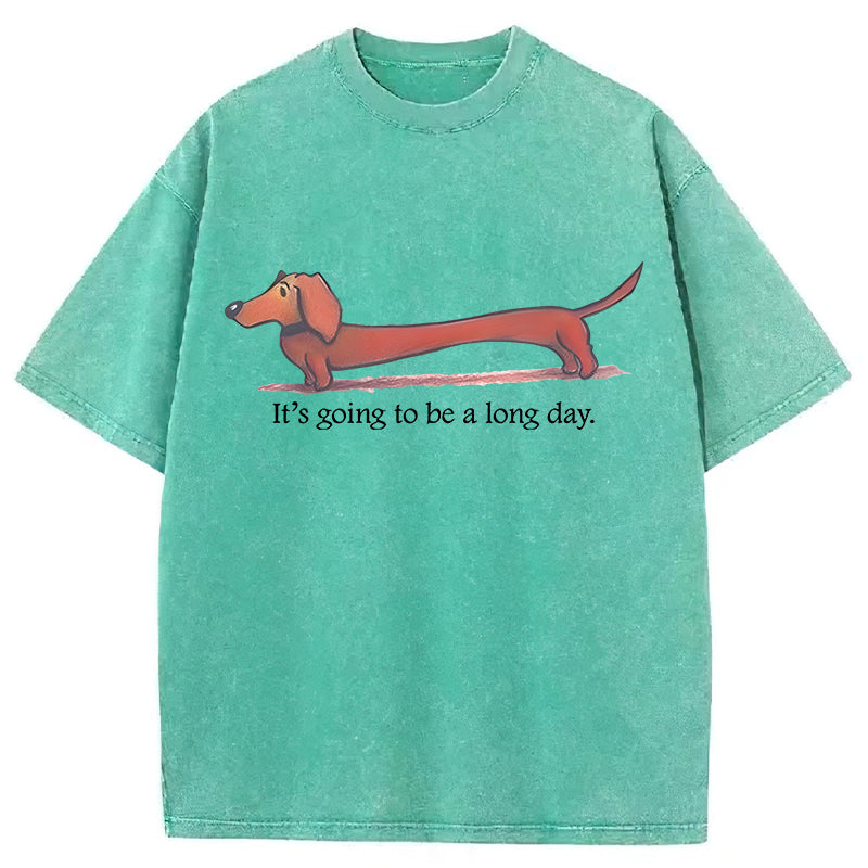 It's Going To Be A Long Day Washed Unisex Tee