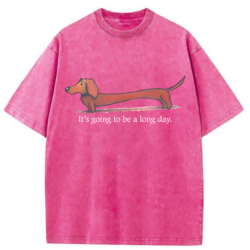 It's Going To Be A Long Day Washed Unisex Tee