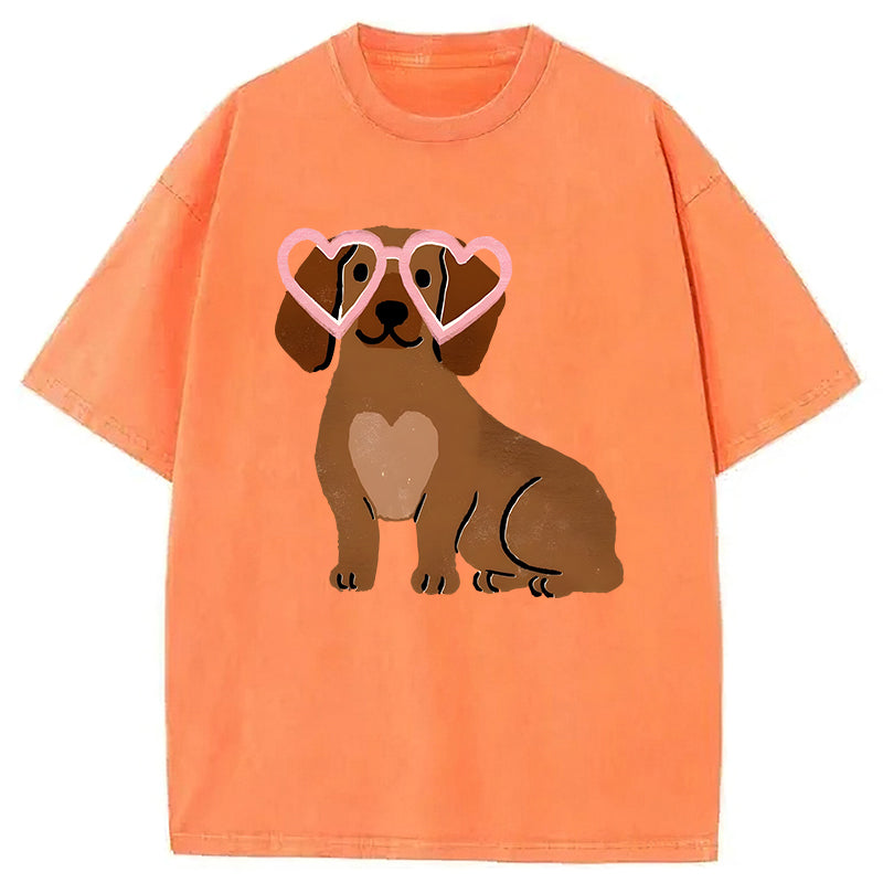 Dachshund Washed Unisex Tee