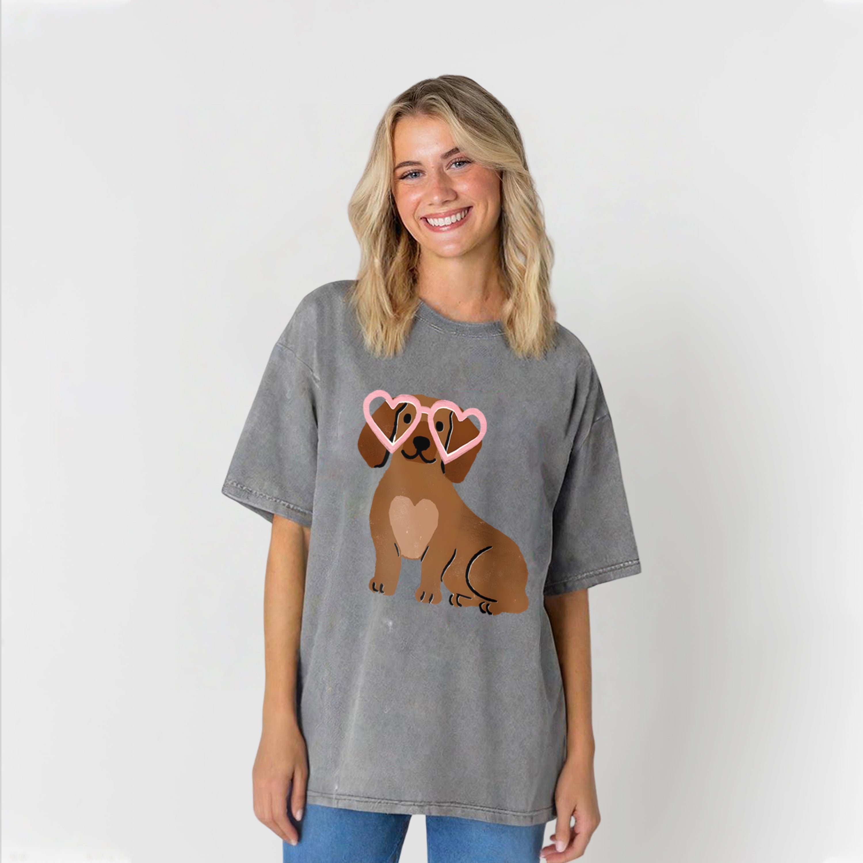 Dachshund Washed Unisex Tee