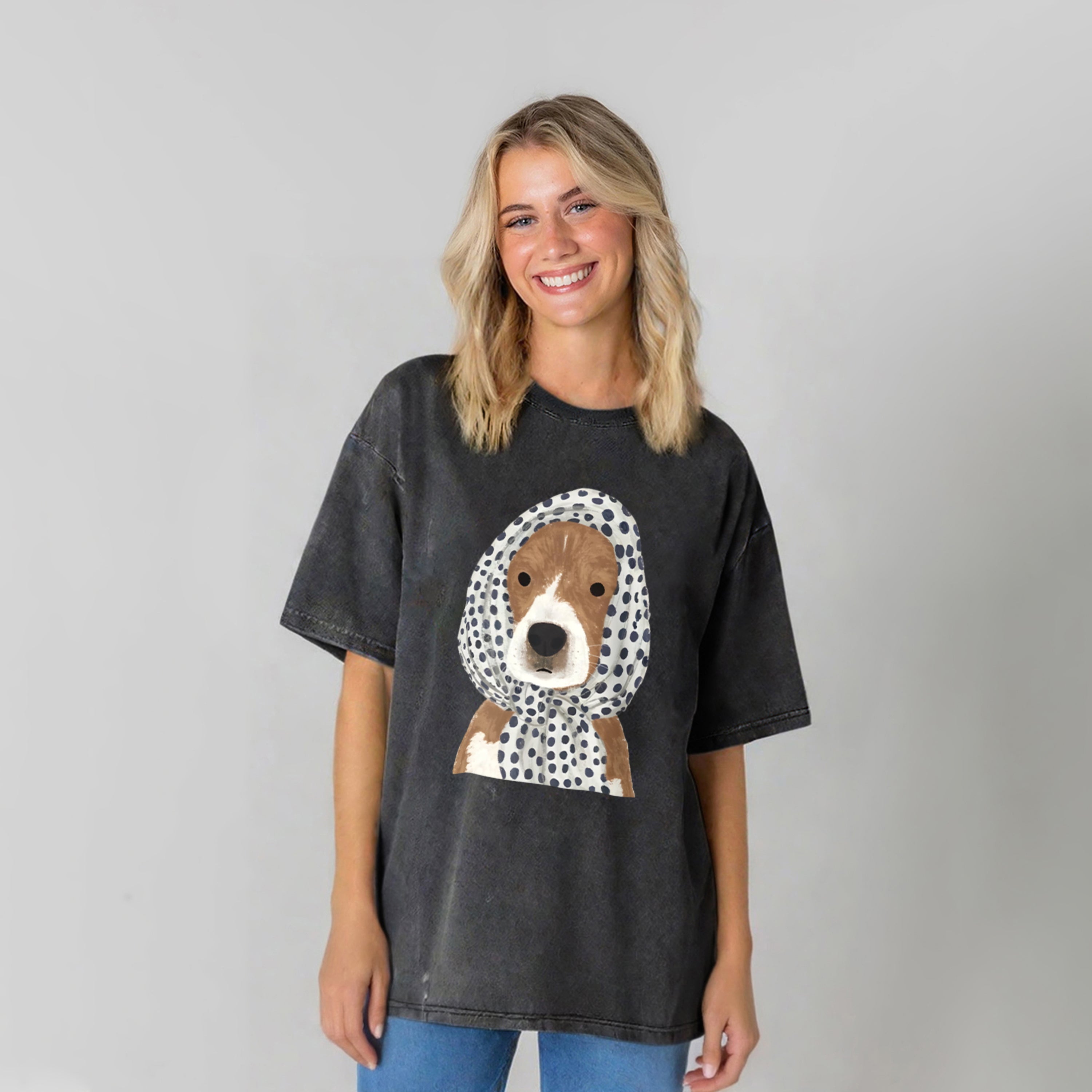 Stylish Dog Washed Unisex Tee