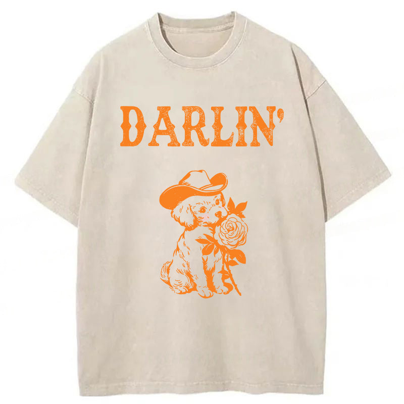 DARLIN’ Puppy Washed Unisex Tee