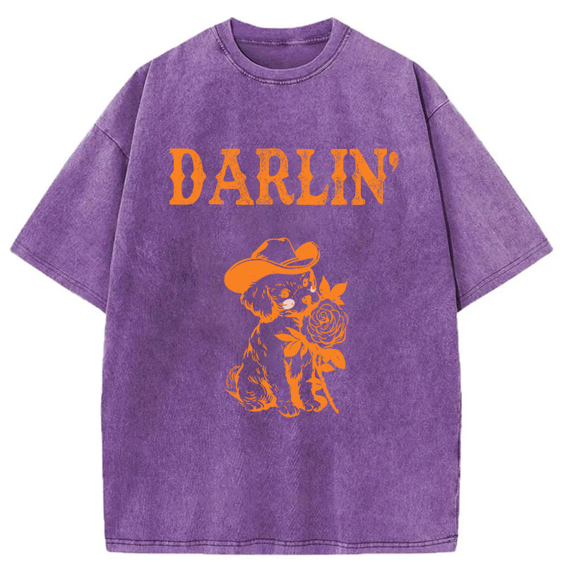 DARLIN’ Puppy Washed Unisex Tee