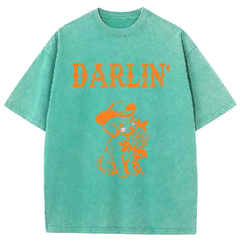 DARLIN’ Puppy Washed Unisex Tee