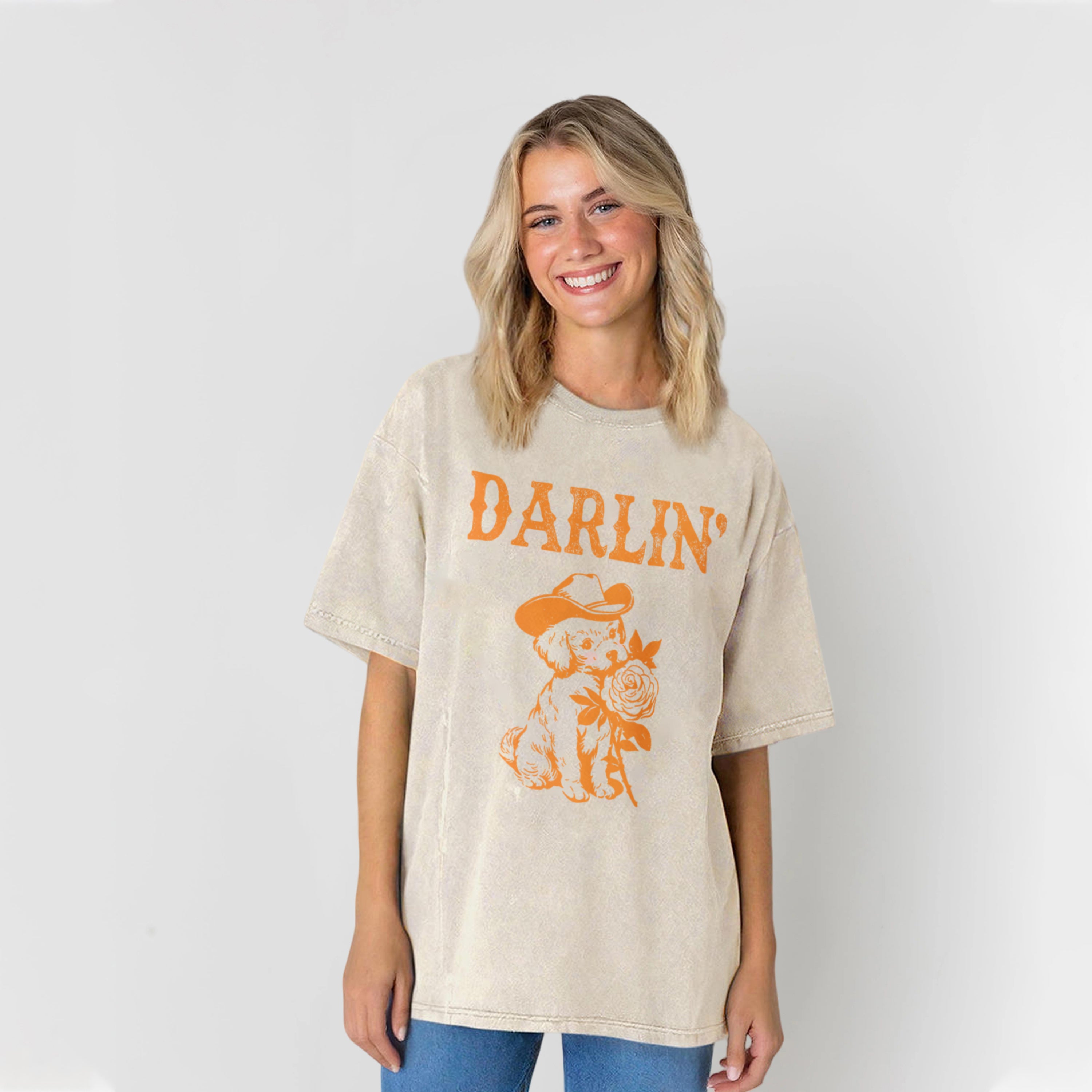 DARLIN’ Puppy Washed Unisex Tee