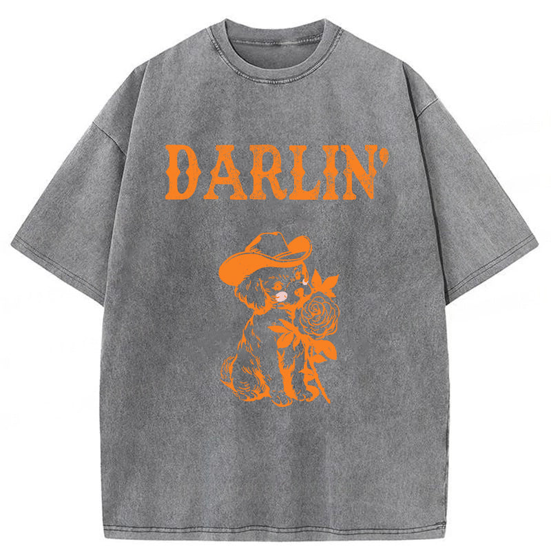 DARLIN’ Puppy Washed Unisex Tee