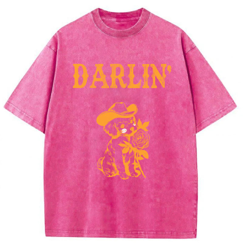 DARLIN’ Puppy Washed Unisex Tee