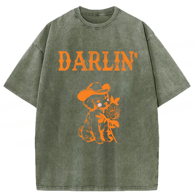 DARLIN’ Puppy Washed Unisex Tee