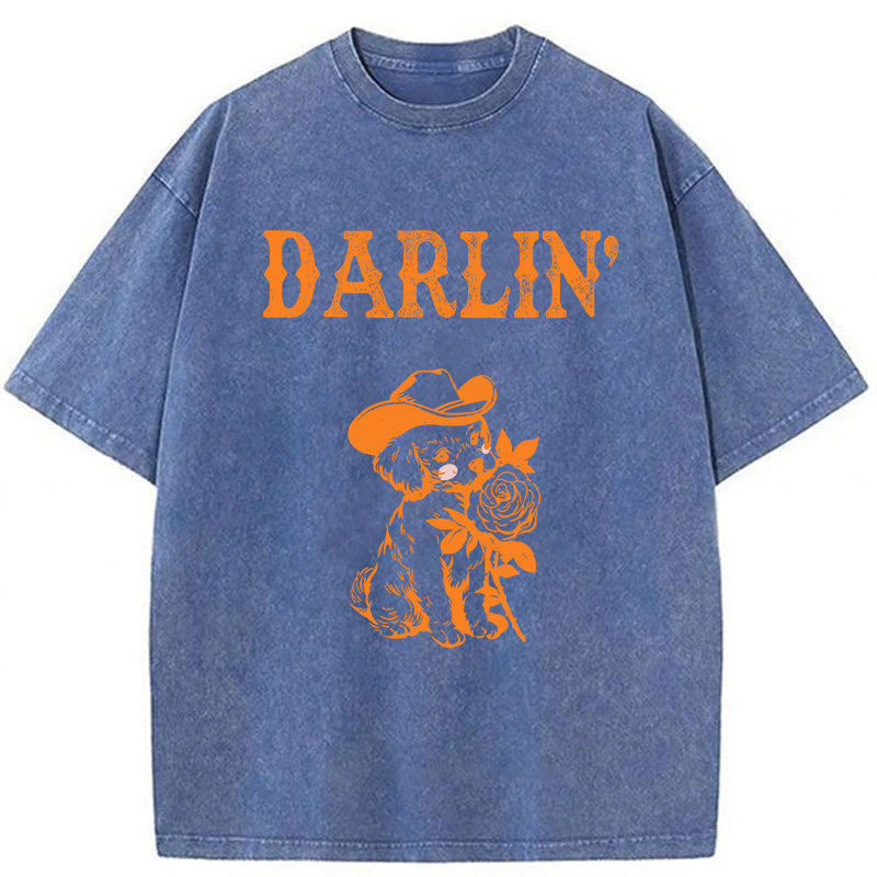 DARLIN’ Puppy Washed Unisex Tee