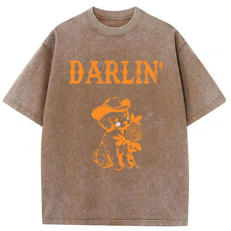 DARLIN’ Puppy Washed Unisex Tee