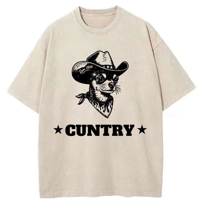 Chihuahua Cuntry Washed Unisex Tee