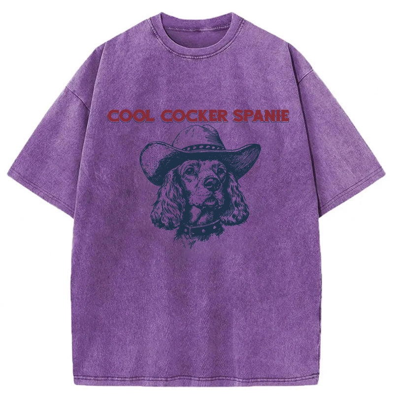 Cool Cocker Spanie Washed Unisex Tee