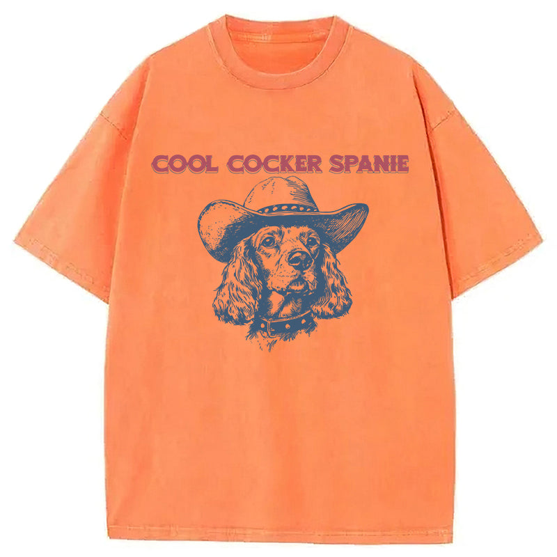 Cool Cocker Spanie Washed Unisex Tee