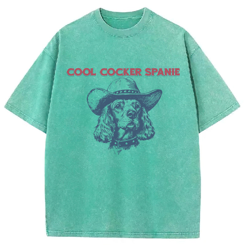 Cool Cocker Spanie Washed Unisex Tee