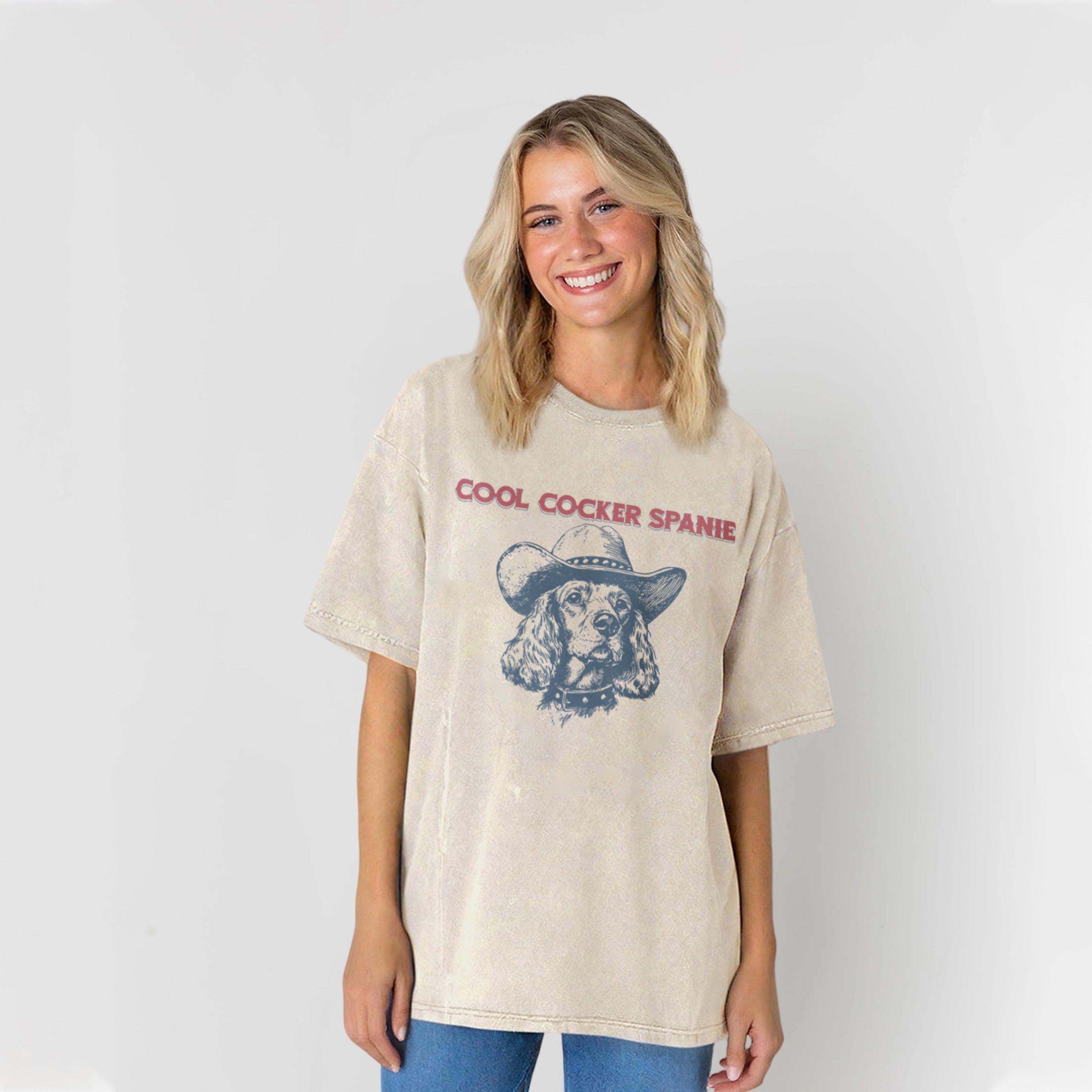 Cool Cocker Spanie Washed Unisex Tee
