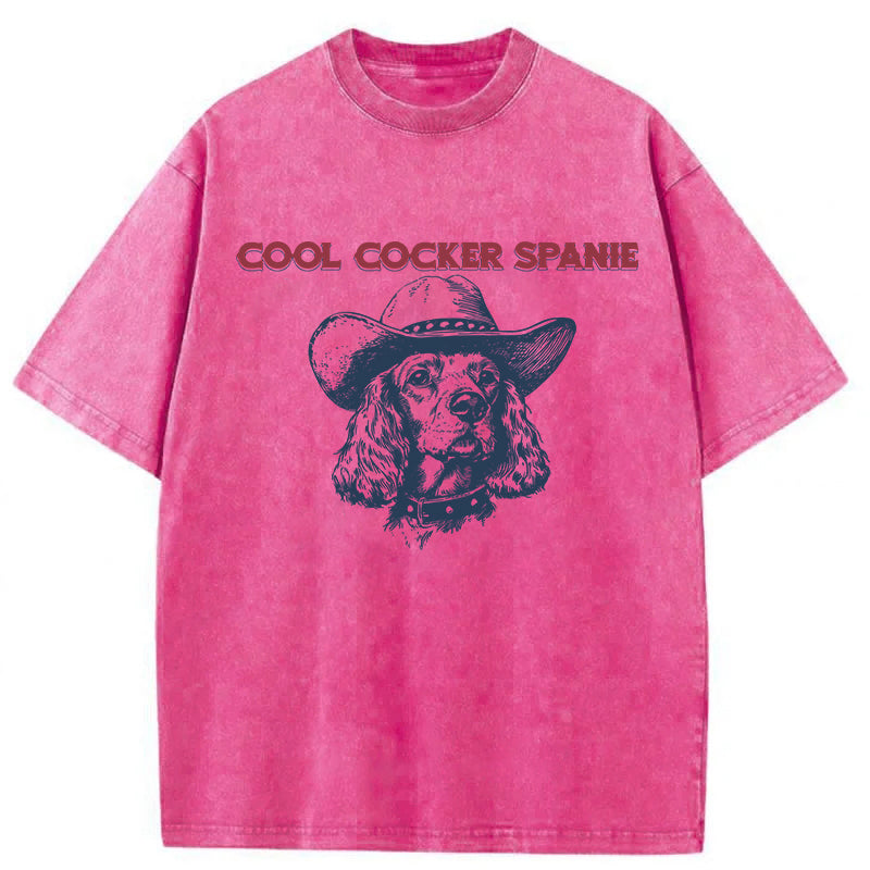 Cool Cocker Spanie Washed Unisex Tee