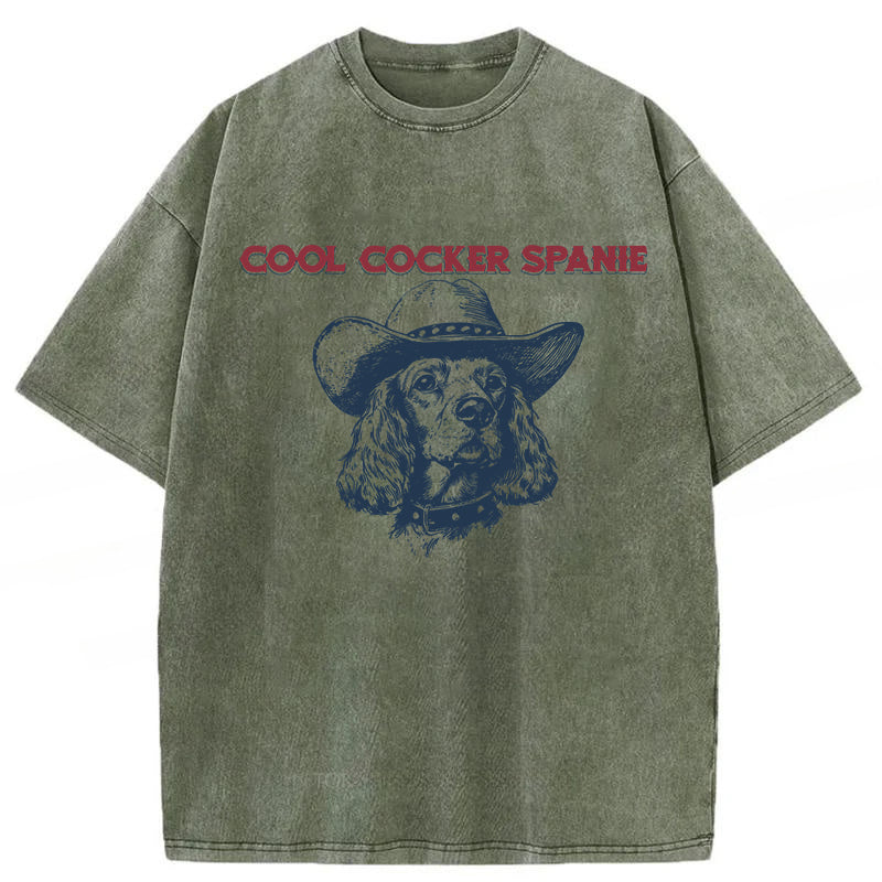 Cool Cocker Spanie Washed Unisex Tee