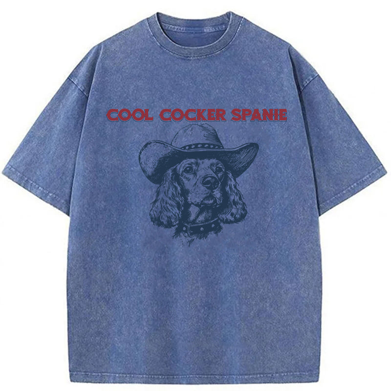 Cool Cocker Spanie Washed Unisex Tee