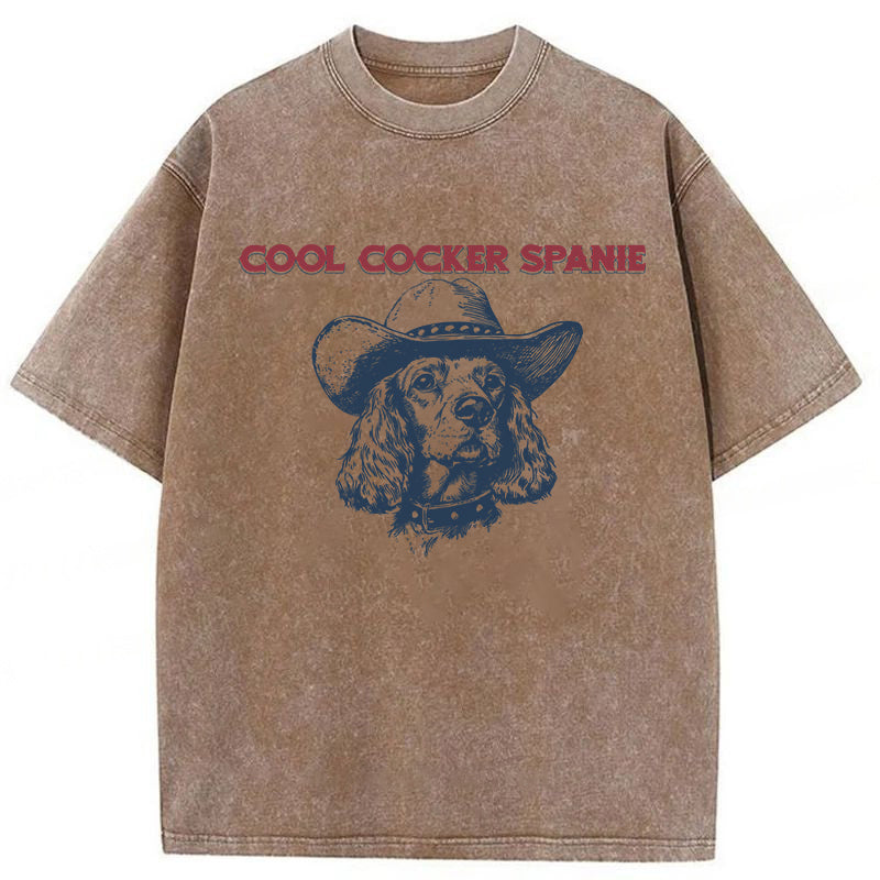 Cool Cocker Spanie Washed Unisex Tee