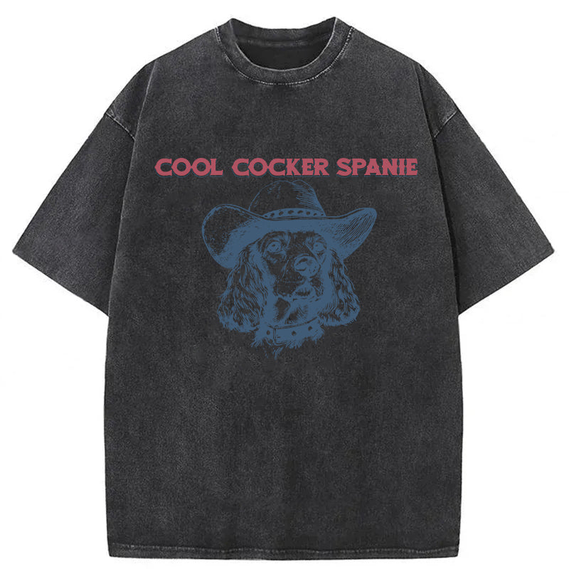 Cool Cocker Spanie Washed Unisex Tee