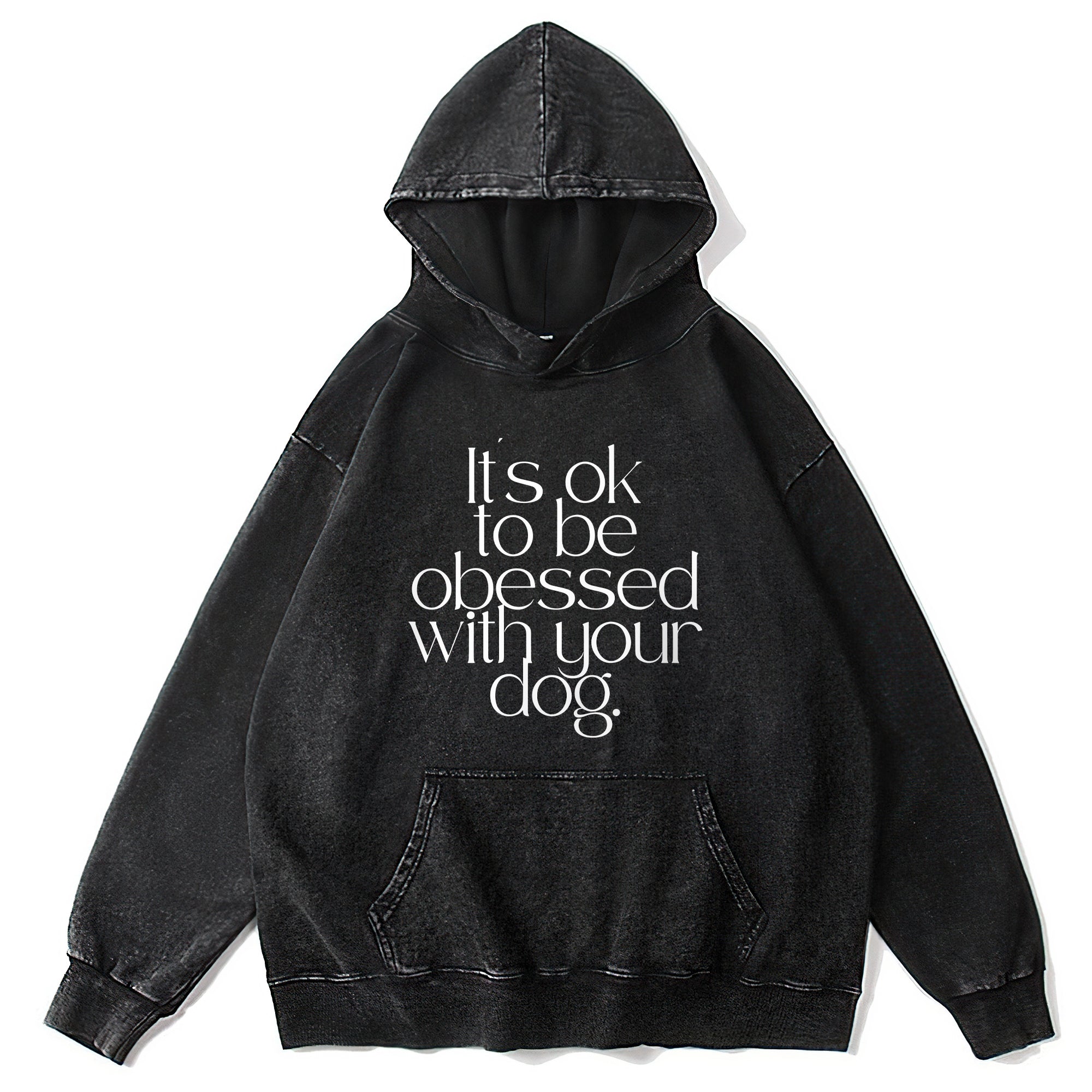 Its Ok To Be Obessed With Your Dog Washed Unisex Hoodie