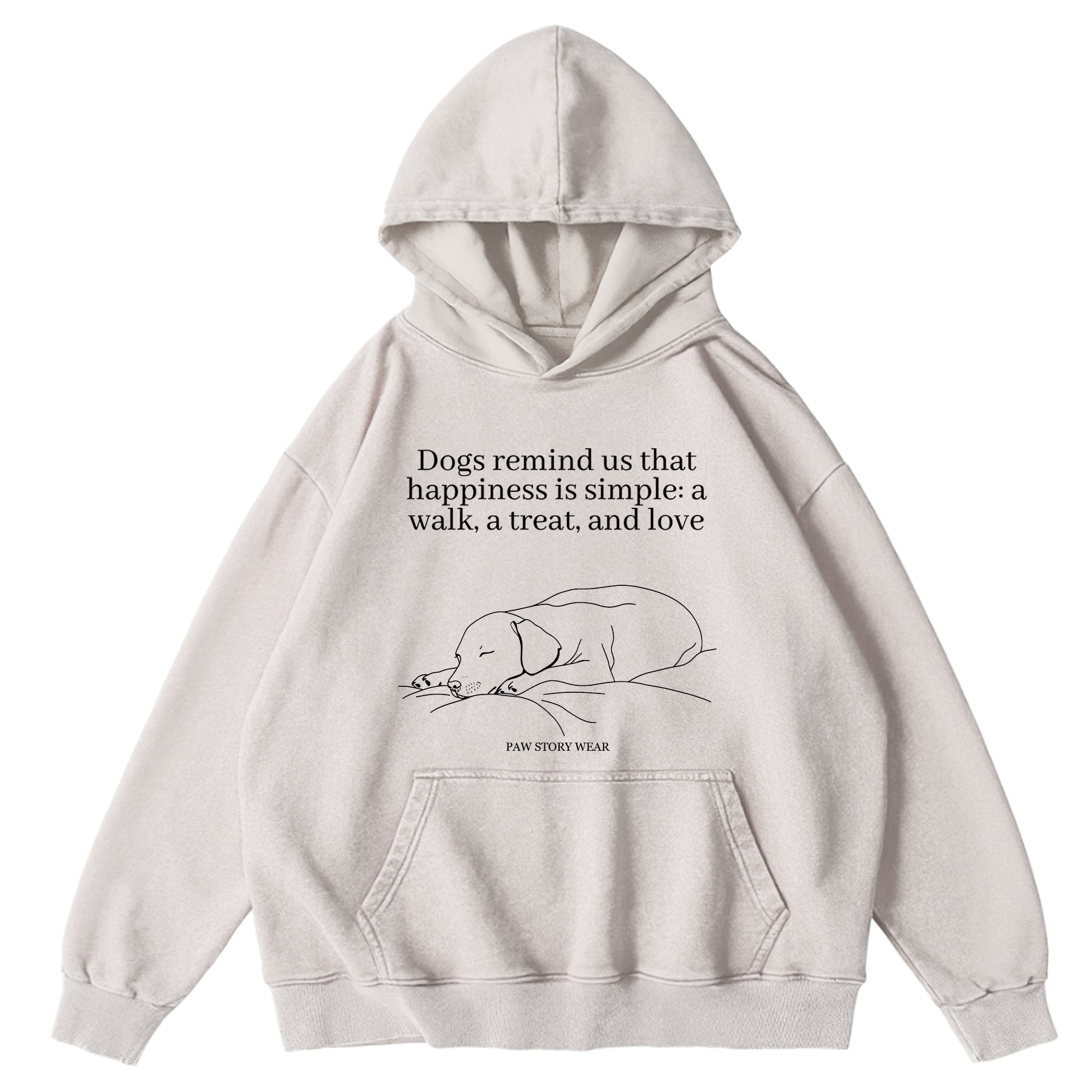 Dogs Remind Us Washed Unisex Hoodie