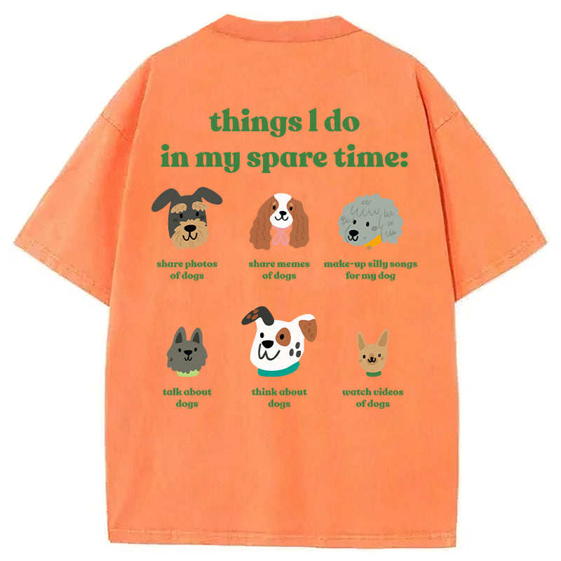 Things I Do In My Spare Time Washed Unisex Tee