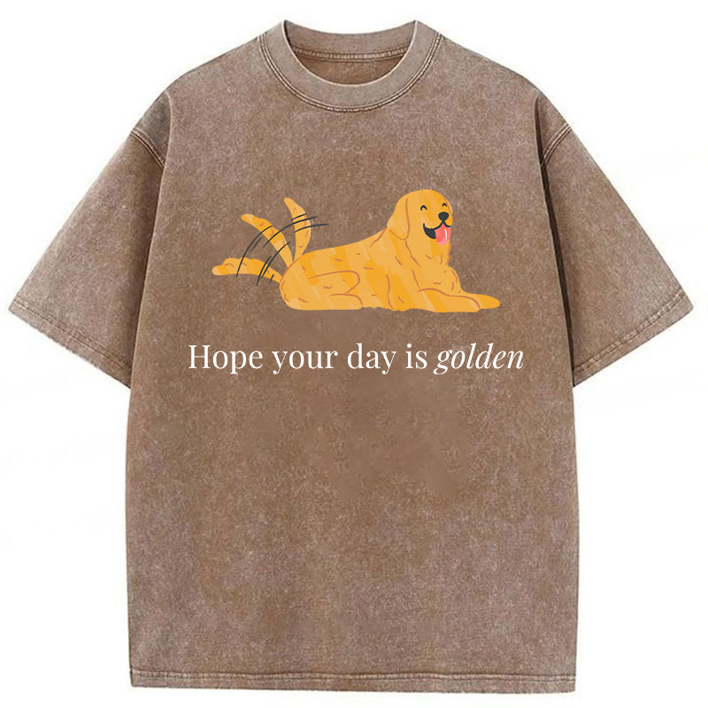Hope Your Day Is Golden Washed Unisex Tee