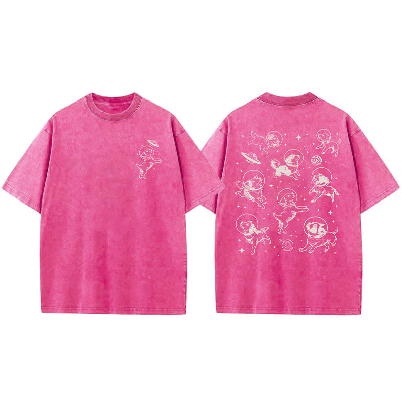 Dogs In Space Washed Unisex Tee