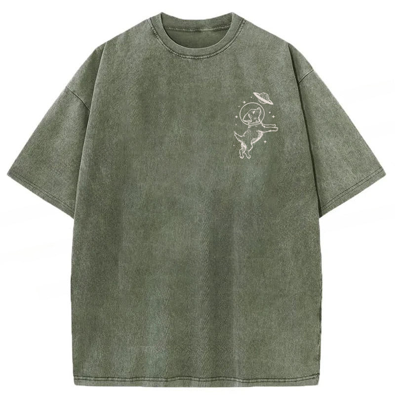 Dogs In Space Washed Unisex Tee