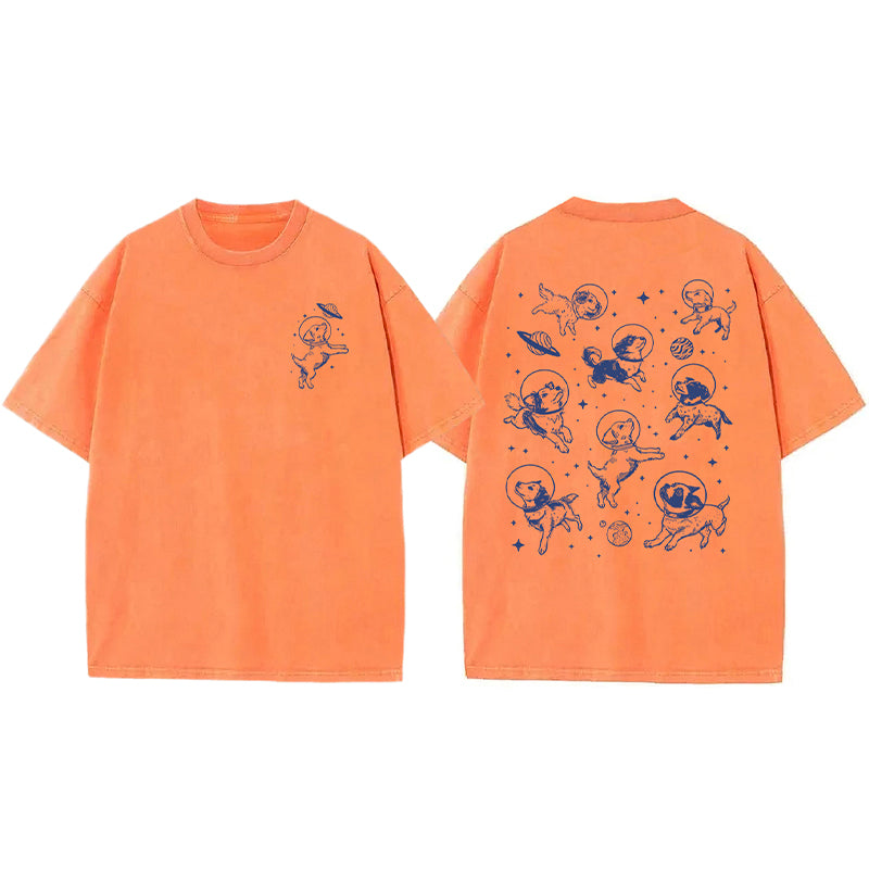 Dogs In Space Washed Unisex Tee