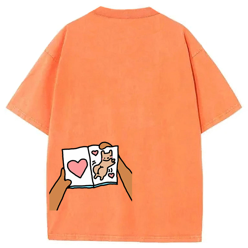 Just Thinking Of You Makes Me Smile Washed Unisex Tee