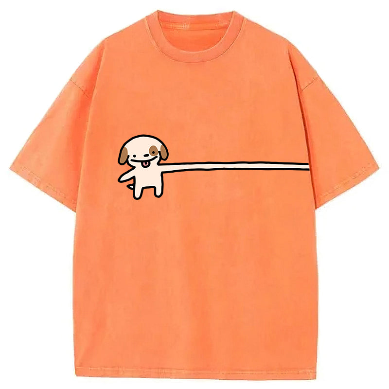 Funny Puppy Cartoon Washed Unisex Tee