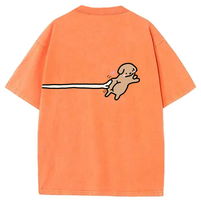 Funny Puppy Cartoon Washed Unisex Tee