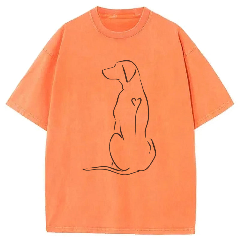 Golden Retriever Sketch Washed Unisex Tee