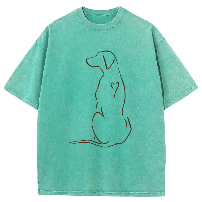 Golden Retriever Sketch Washed Unisex Tee