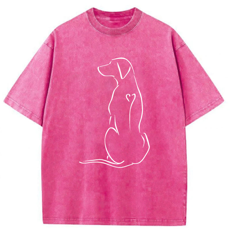 Golden Retriever Sketch Washed Unisex Tee